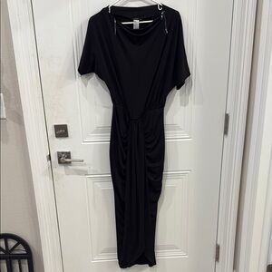 Cameo Black Cowl Neck Sheath Dress